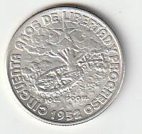 40  cent    1952  Cuba. km. 25, Ophalen of Verzenden, Noord-Amerika, Losse munt, Zilver