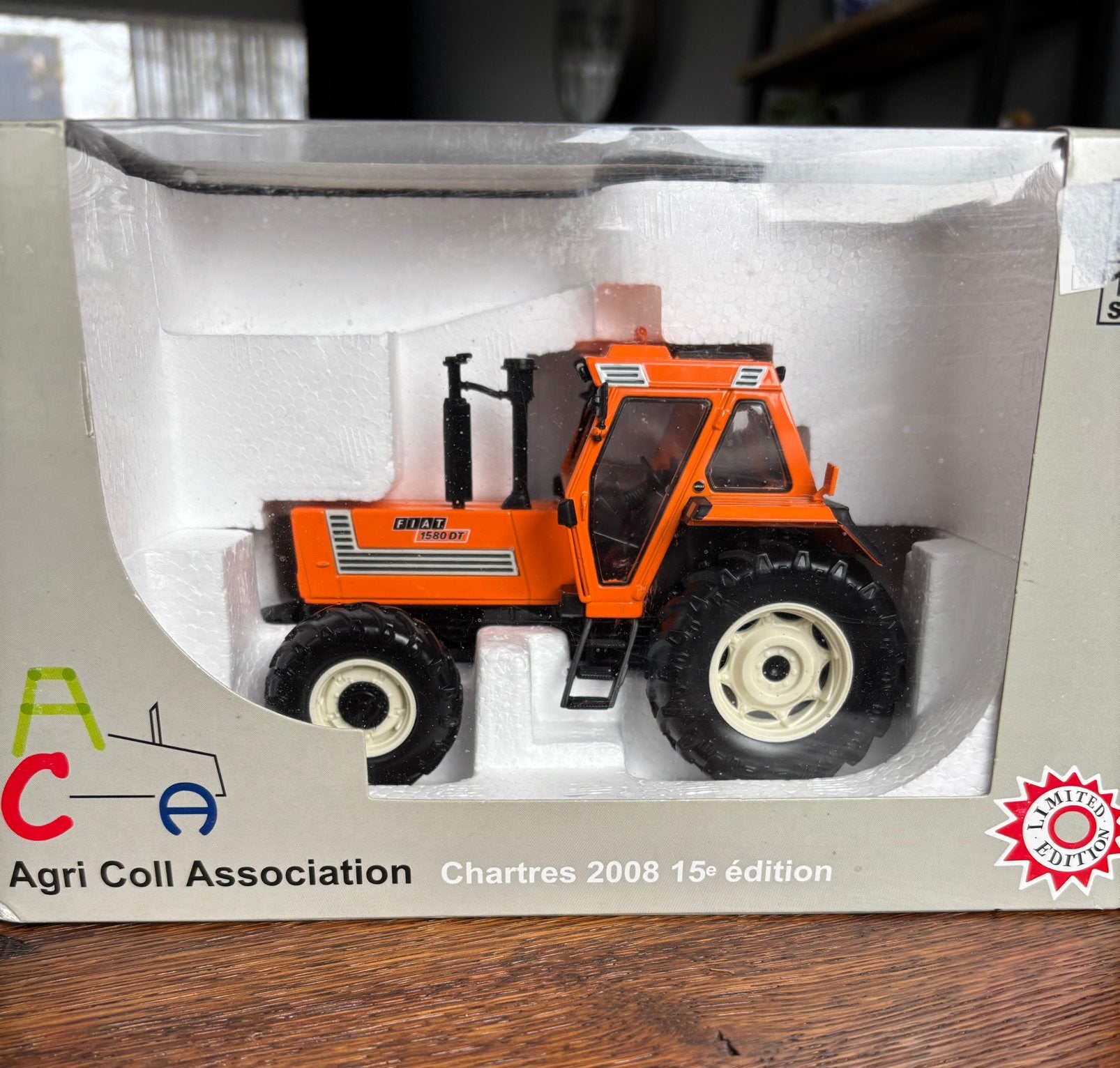 Fiat 1580 DT Ros 1:32 Chartres edition, Ophalen, Zo goed als nieuw, Tractor of Landbouw, Overige merken