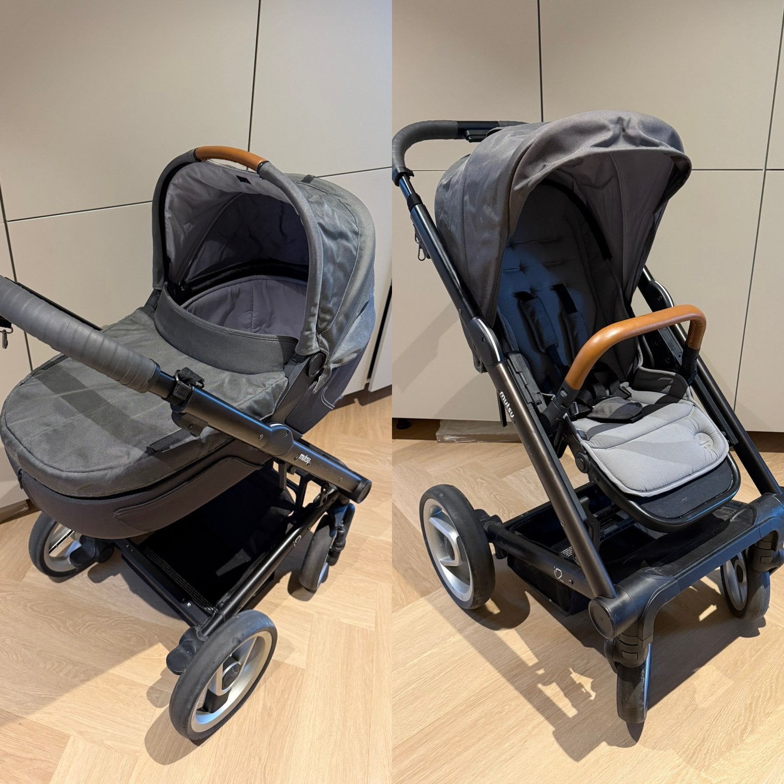 Kinderwagen Mutsy i2 grijs incl accesoires, Ophalen, Gebruikt, Kinderwagen, Mutsy