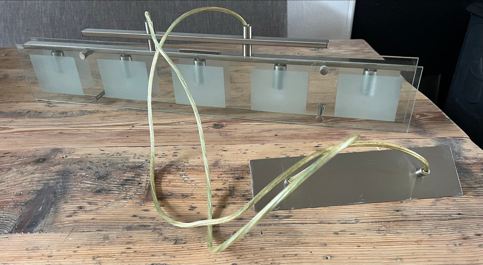 Eglo Plafondlamp met 5 G9 Halogeenlampen, Ophalen of Verzenden, Gebruikt, Glas, G9