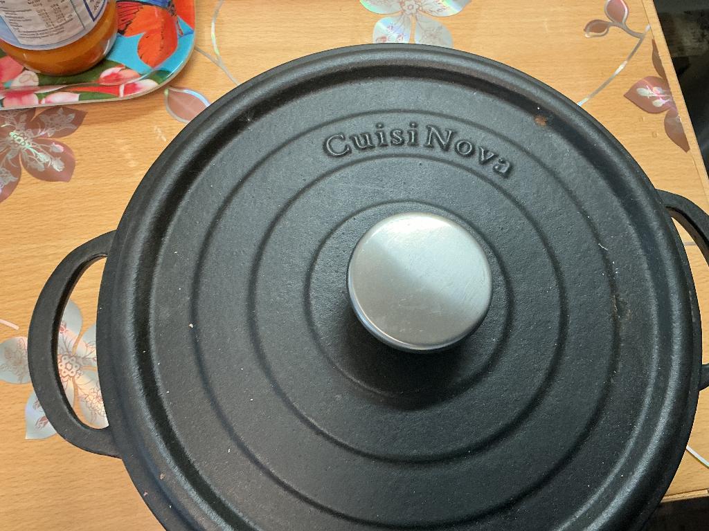 CuisiNova braadpan, Ophalen, Gietijzer, Zo goed als nieuw, Keramische plaat