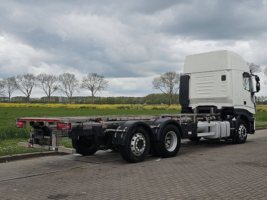 IVECO AS260S42 STRALIS 6x2 intarder alcoa's, Automaat, Euro 6, Iveco, Wit