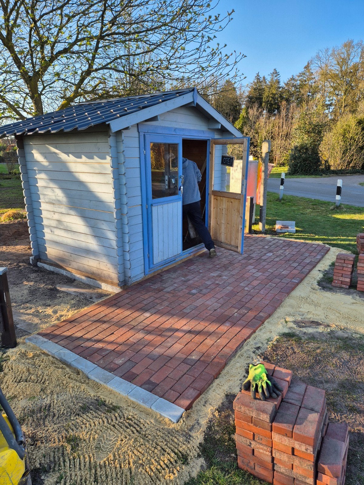 Compacte houten schuur, blokhut, speelhuisje., Ophalen, Gebruikt, 250 tot 500 cm, Blokhut