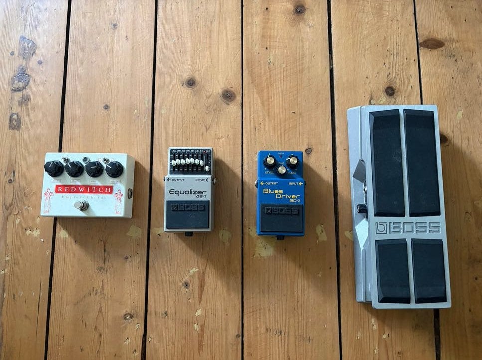 Diverse pedalen: Boss bd-2 Boss GE-7 red witch Chorus, Ophalen of Verzenden, Gebruikt, Volume