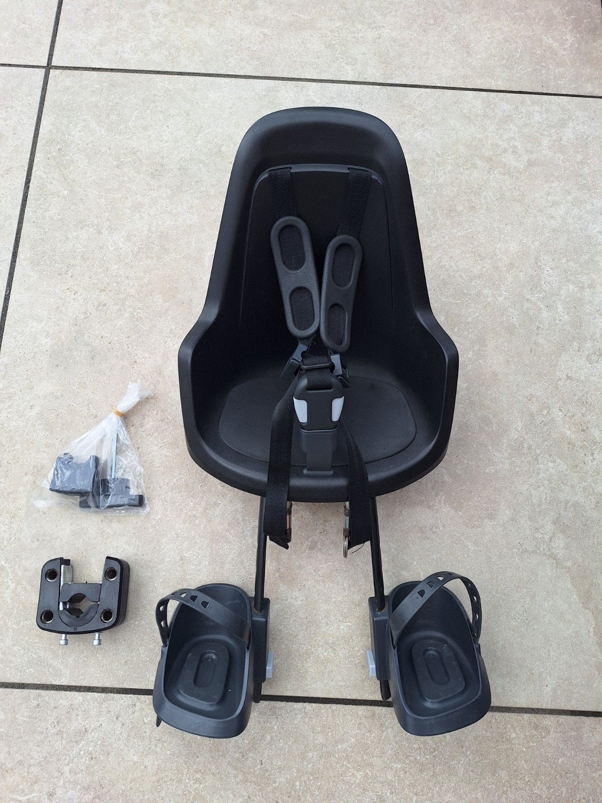 Bobike One mini voorzitje Urban black + windscherm, Ophalen, Voorzitje, Bobike, 0 t/m 13 kg