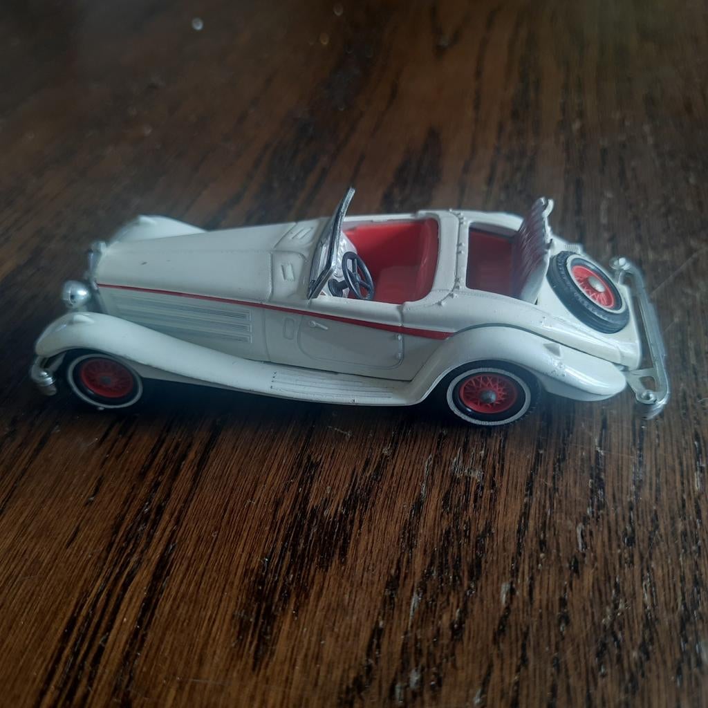 Vintage Matchbox Yesteryear Y 20 witte Mercedes-Benz 500K, Ophalen of Verzenden, Zo goed als nieuw, Auto