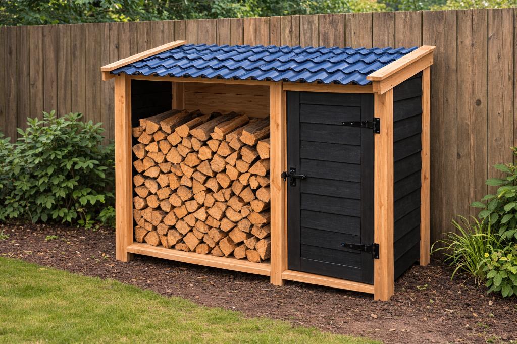 Douglas Houtopslag | Haardhout Opslag | Tuinkast Mogelijk, Tuin en Terras, Ophalen, Nieuw, Hout, Overige typen