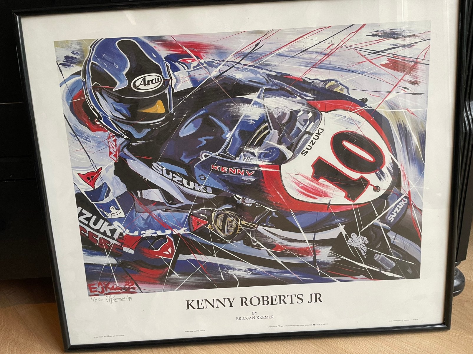 Lithografie uit 1999 van Eric Jan Kremer, Verzamelen, Ophalen, Gebruikt, Motoren