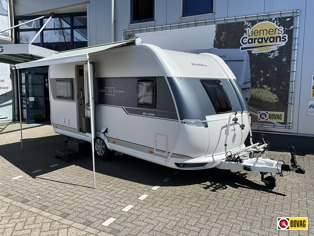 Hobby De Luxe Edition 460 UFE MOVER-LUIFEL-NETJES, Caravans en Kamperen, Caravans, Schokbreker, Rondzit, Hobby, Bedrijf