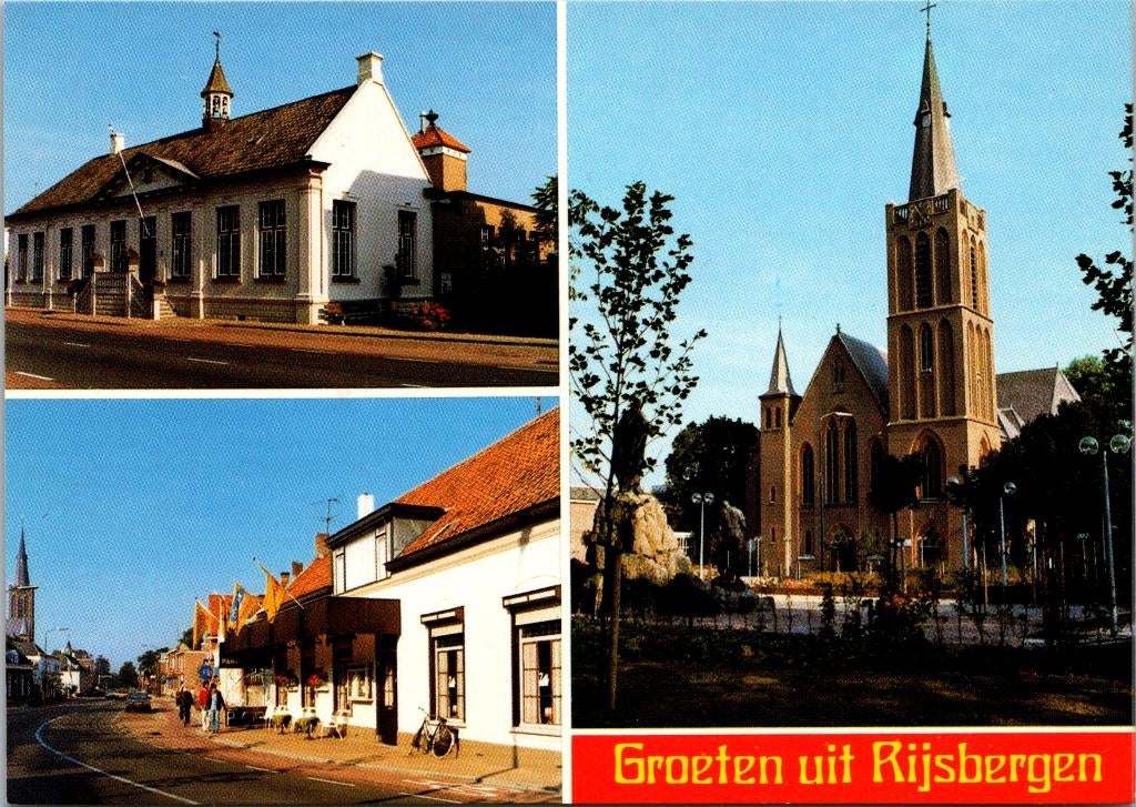 Groeten uit Rijsbergen (2x), Verzamelen, Verzenden, 1960 tot 1980, Ongelopen, Noord-Brabant