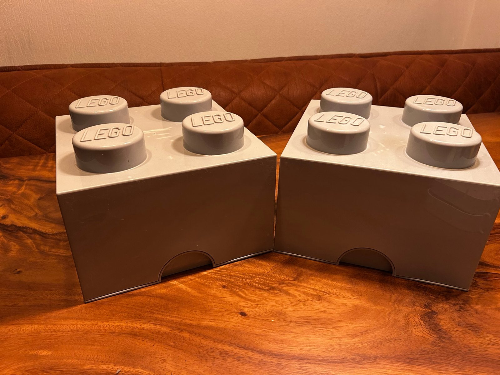 2x LEGO Opbergbox/bricks Grijs, Ophalen of Verzenden, Gebruikt