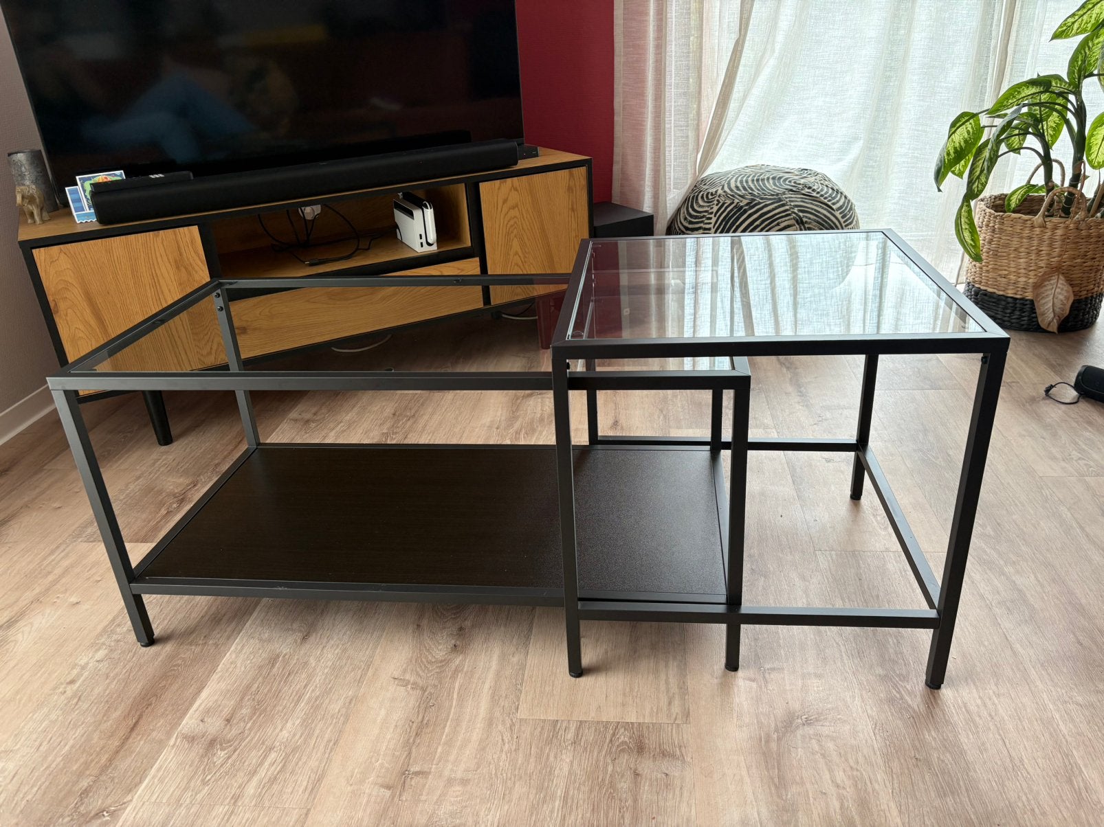Salontafels, Ophalen, 50 tot 100 cm, Modern, Glas