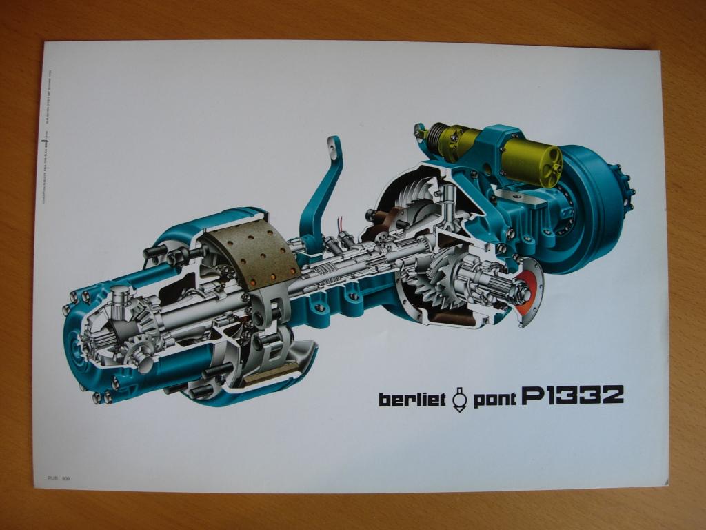 Berliet Achteras Tekening ca 1972 - P1332, Berliet, Ophalen of Verzenden, Zo goed als nieuw, Overige merken