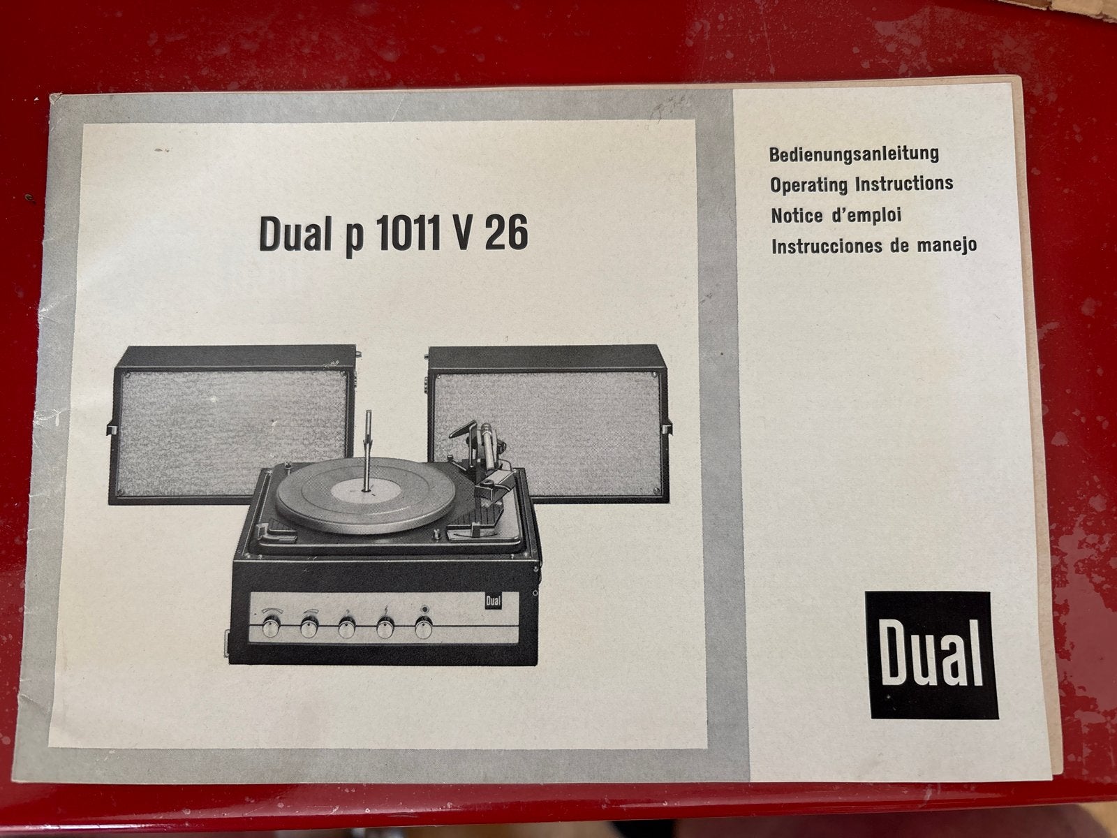 Handleiding Dual P 1011 V 26 Platenspeler, Ophalen of Verzenden, Gebruikt, Platenspeler, Dual