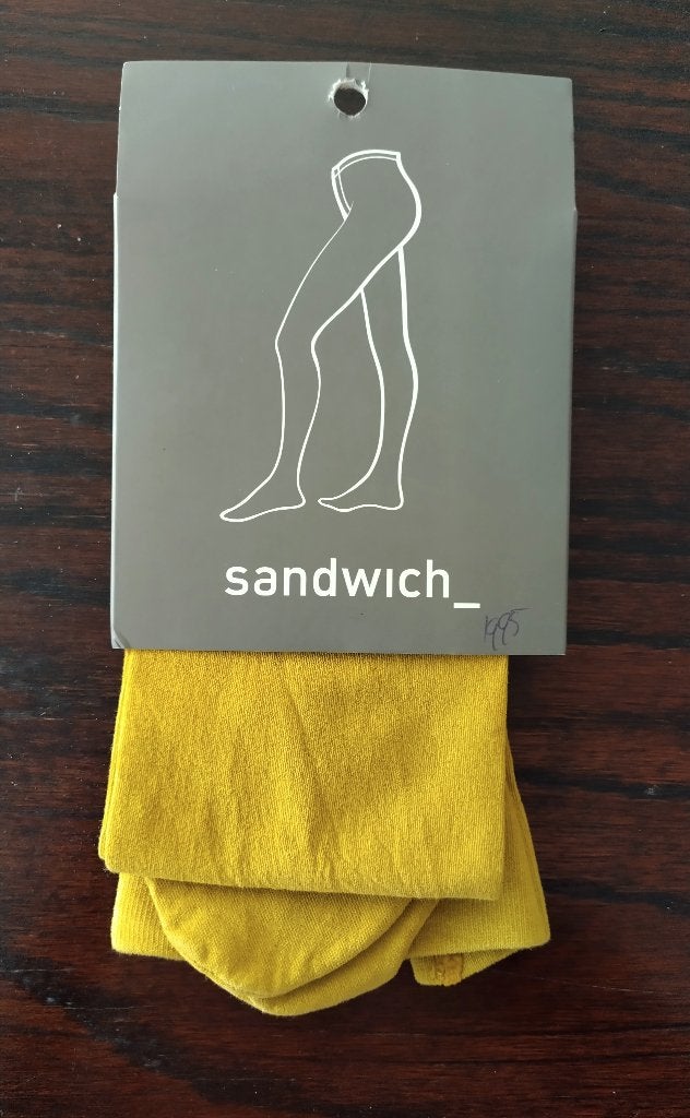 Panty van Sandwich, Oker kleurig, Small - Medium, Kleding | Dames, Leggings, Maillots en Panty's, Bruin, Nieuw, Maat 40/42 (M)