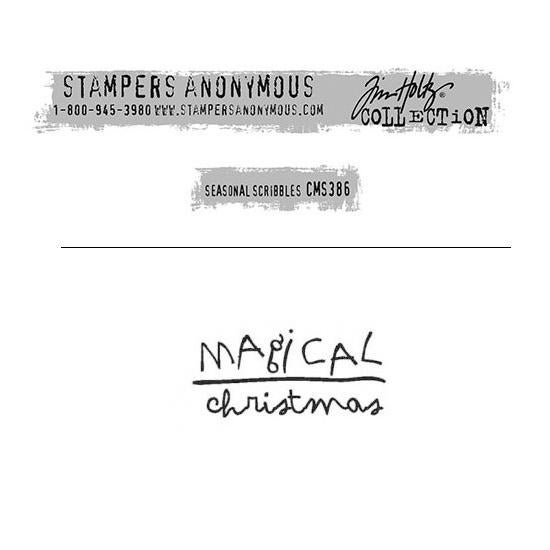 Tim Holtz Cling Stamp Seasonal Scribble #386/09, Verzenden, Nieuw, EZ-mounted stempel