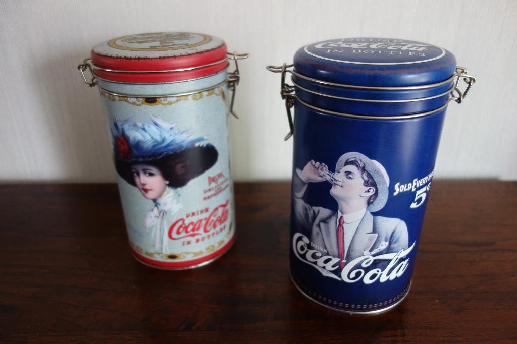 Coca Cola blikken retro, Ophalen of Verzenden, Zo goed als nieuw, Gebruiksvoorwerp