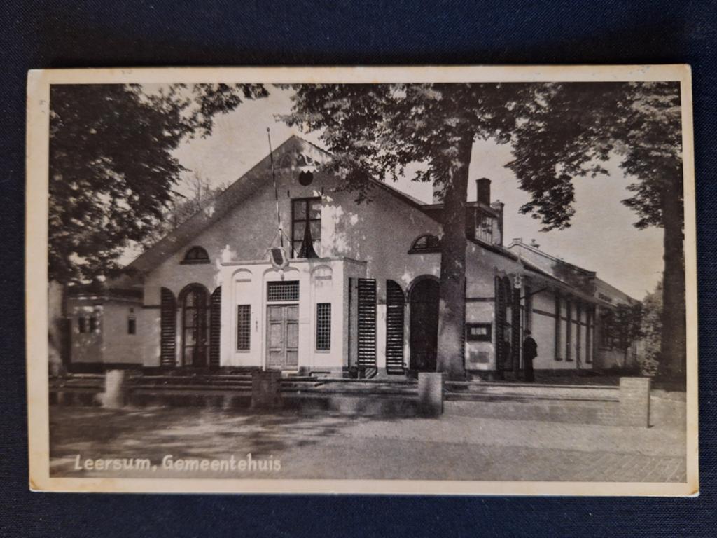 Fotokaart Leersum - Gemeentehuis, Ophalen of Verzenden, Ongelopen, Utrecht