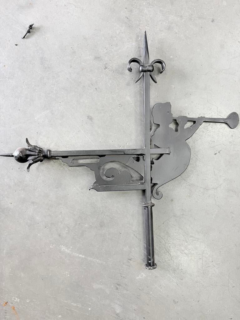 Metalen windwijzers hand gesmeed, Wandkapstok, Ophalen of Verzenden, Zo goed als nieuw, Minder dan 100 cm
