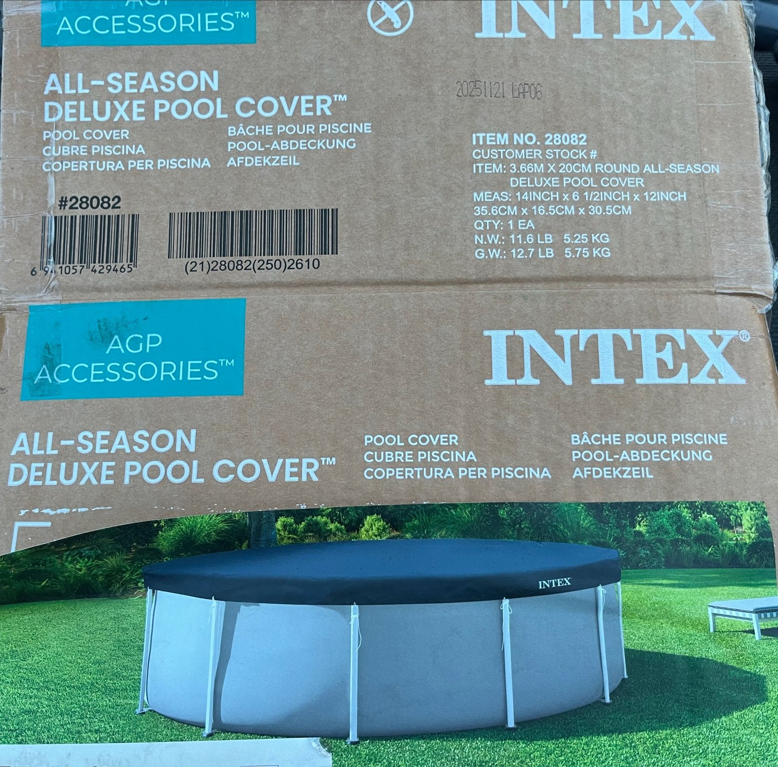 Intex All-Season Deluxe Zwembadafdekking Rond 3.66m, Tuin en Terras, Minder dan 80 cm, Rond, Ophalen of Verzenden, 300 cm of meer