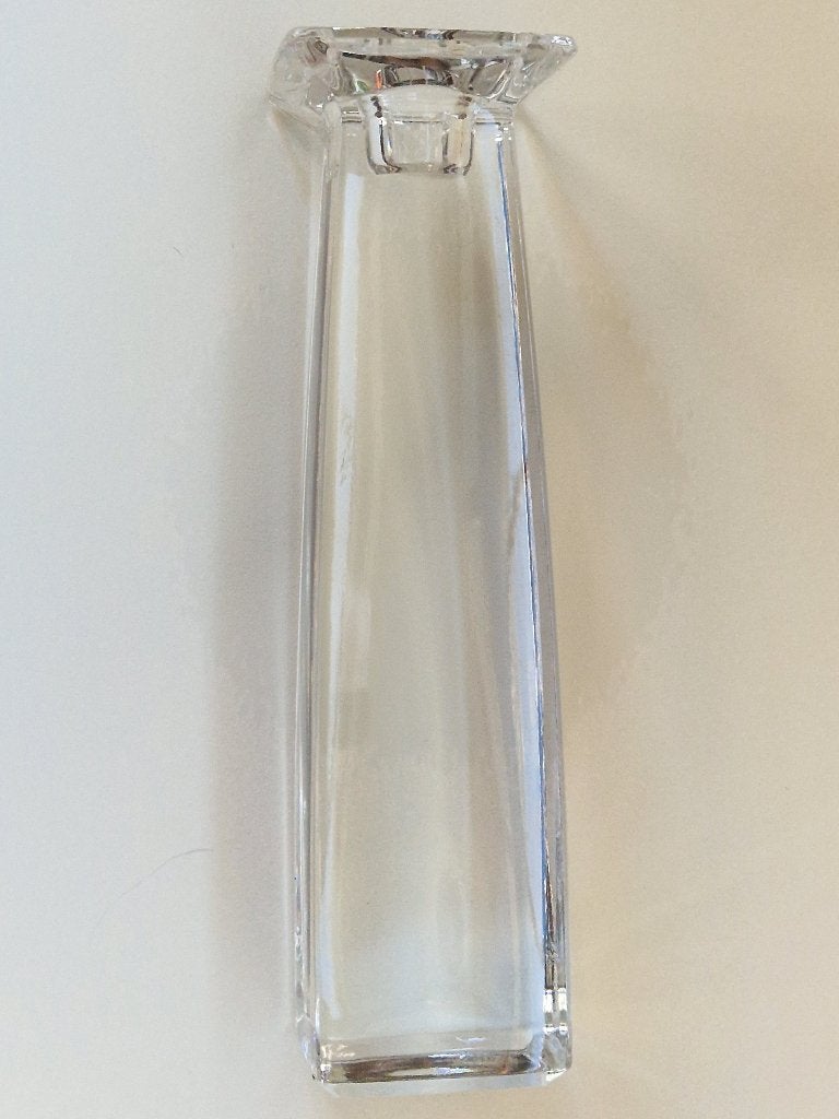 Vintage kristalglazen Marc Aurel-kandelaar, Huis en Inrichting, Ophalen of Verzenden, 18 cm, Kandelaar, Glas