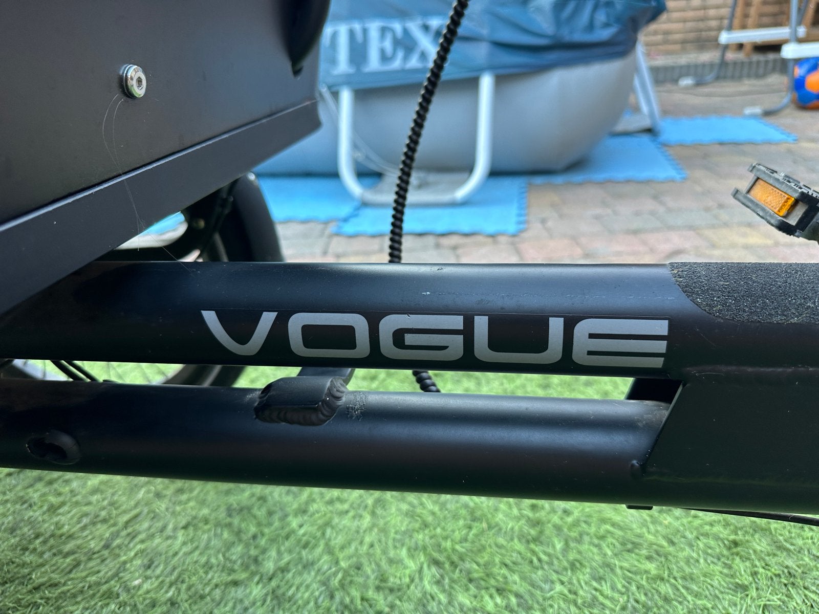 Bakfiets Vogue Carry 3 middenmoter, 3 kinderen, Elektrisch, Zo goed als nieuw, Schijfrem
