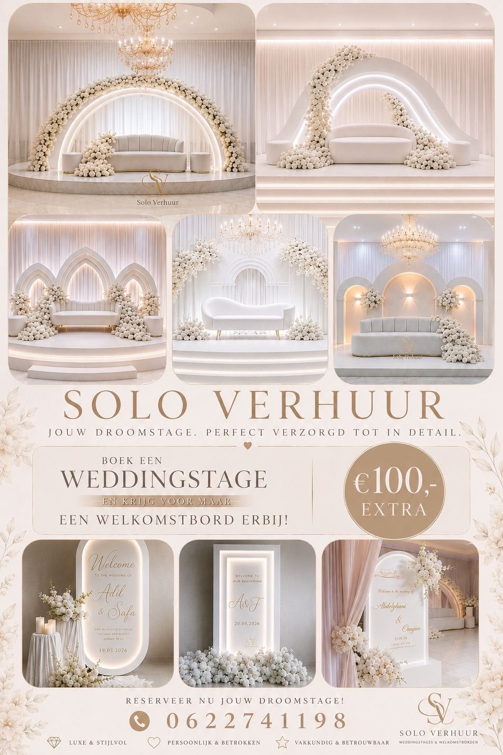ACTIE: Welkomstbord weddingstage bruidsbank, Hobby en Vrije tijd, Ophalen of Verzenden, Zo goed als nieuw, Verjaardag