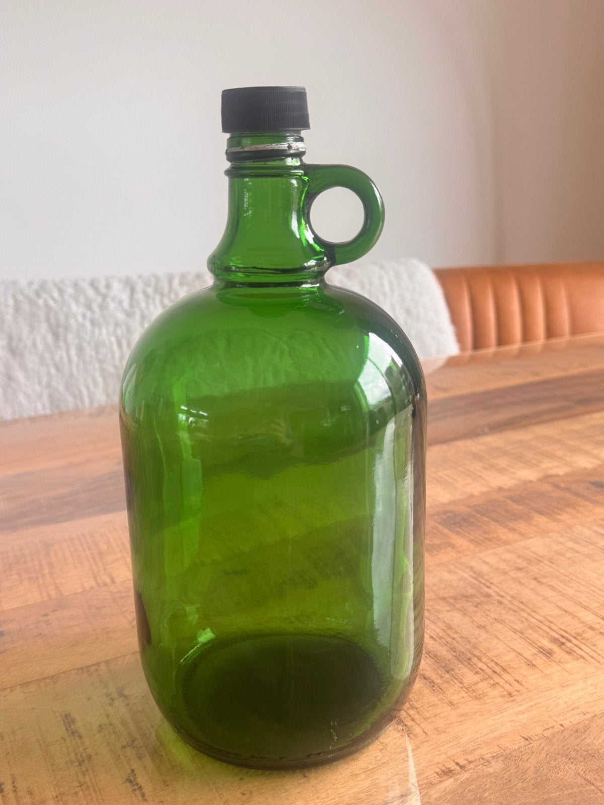 Vintage Groene Gistfles met Oor (2L) Prachtige Woondecoratie, Ophalen of Verzenden
