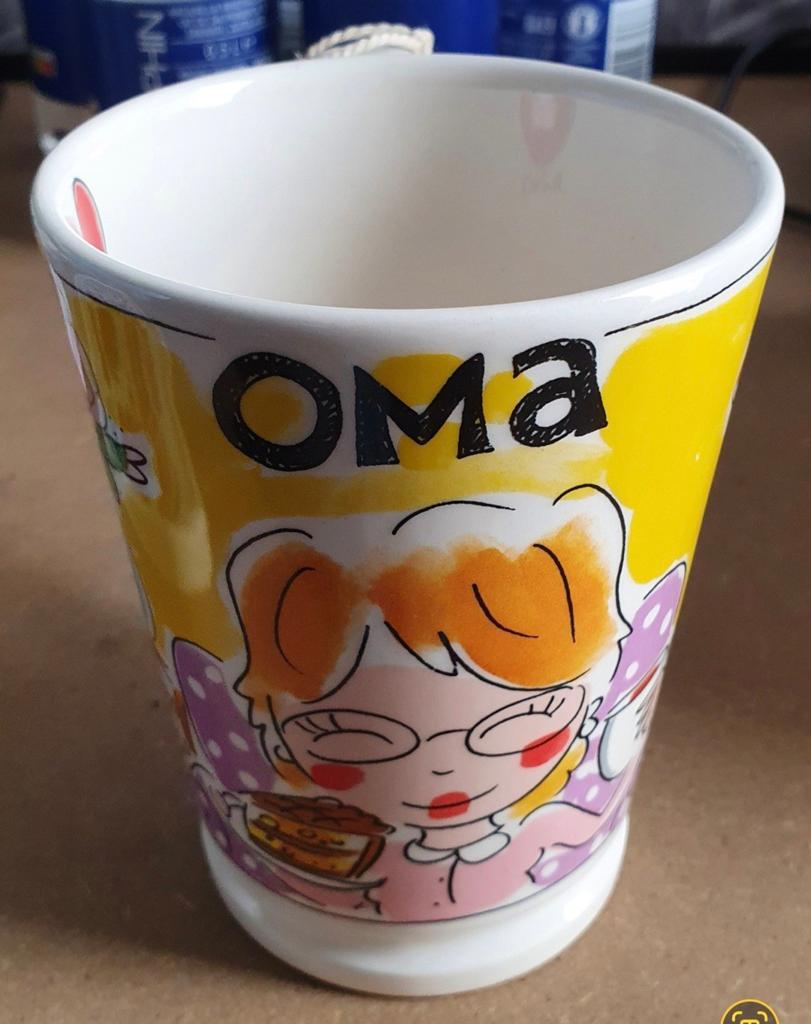 Blond Amsterdam beker "Oma" NIEUW, Ophalen of Verzenden, Nieuw, Aardewerk