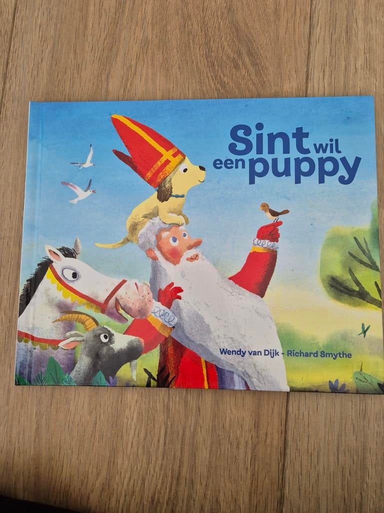 Sint wil een puppy - Prentenboek Wendy van Dijk, Ophalen of Verzenden, Zo goed als nieuw, Wendy van Dijk, Prentenboek