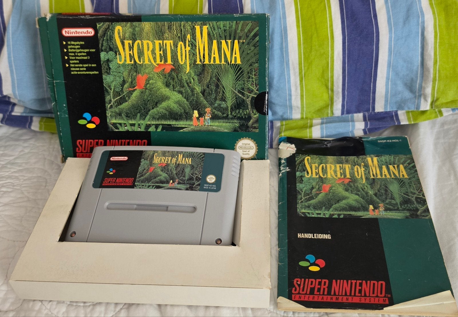 Secret of Mana - Super Nintendo (SNES) - Compleet in doos, Spelcomputers en Games, Games | Nintendo Super NES, Gebruikt, Role Playing Game (Rpg)
