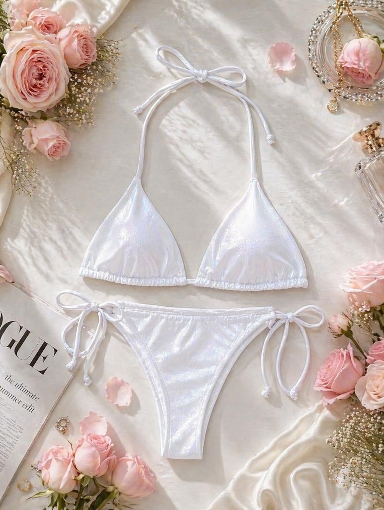Nieuw silver wit bikini badpak maat I, Wit, Onbekend, Nieuw, Ophalen of Verzenden