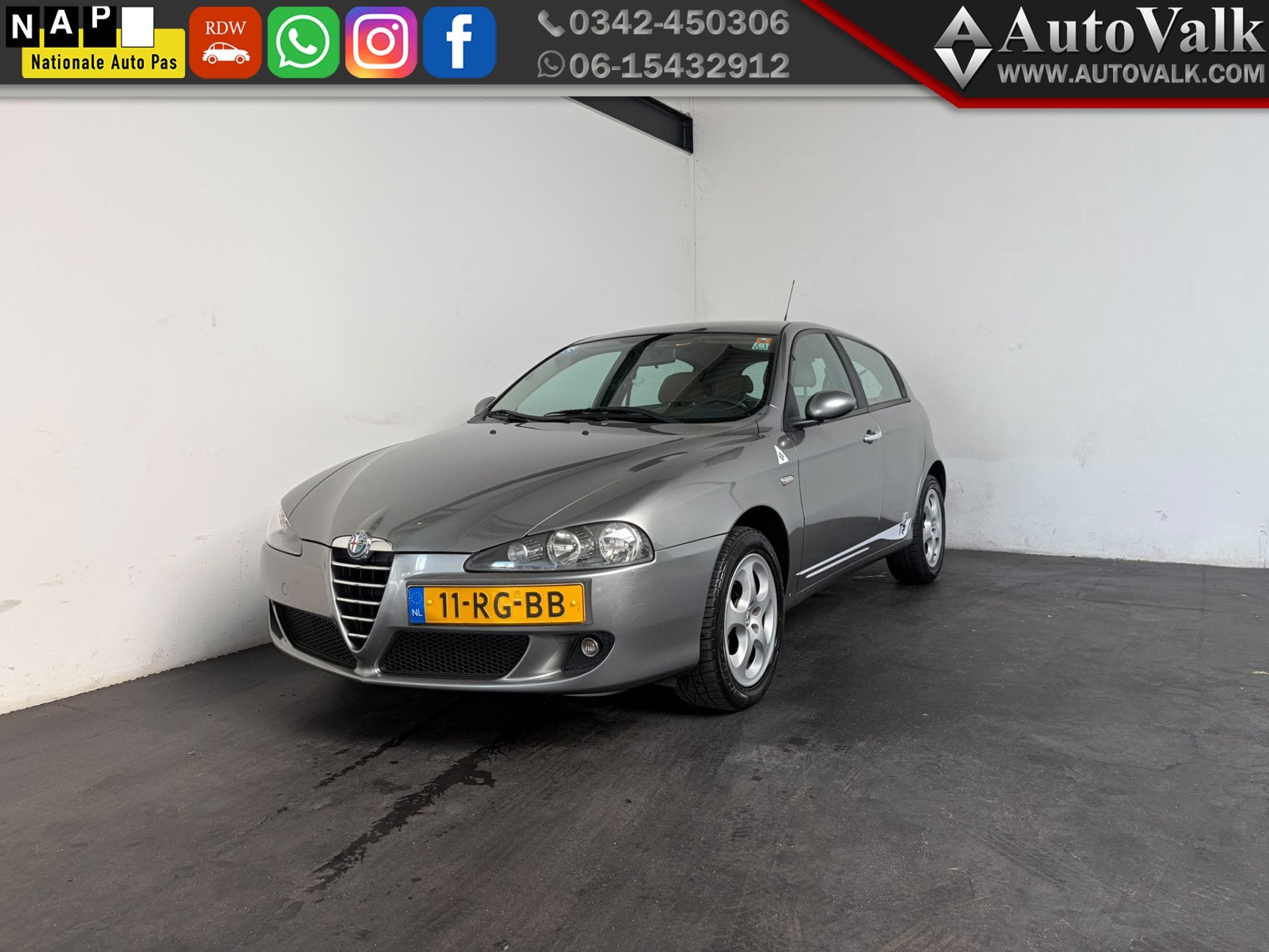 Alfa Romeo 147 1.6 T.Spark Distinctive (bj 2005), Auto's, Voorwielaandrijving, Gebruikt, Automatische klimaatregeling, 4 cilinders