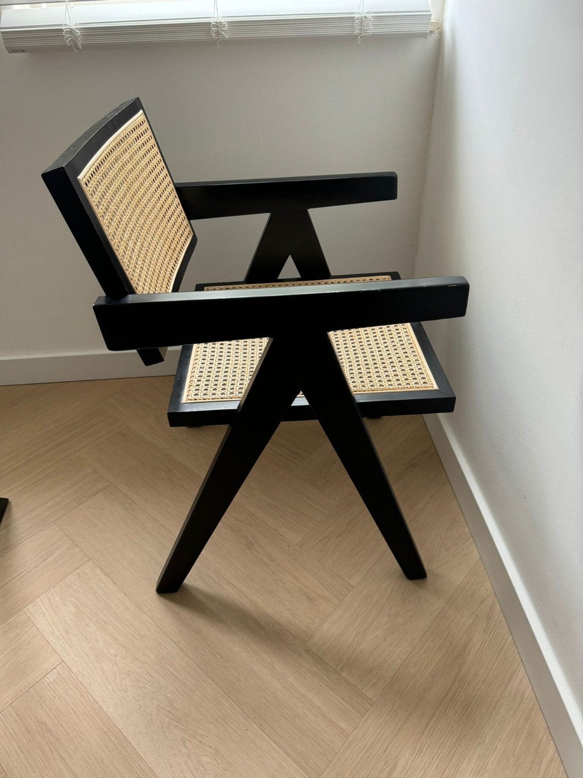 Japandi stoel met rotan 2 stuks, Ophalen, Japandi, Gebruikt, Twee