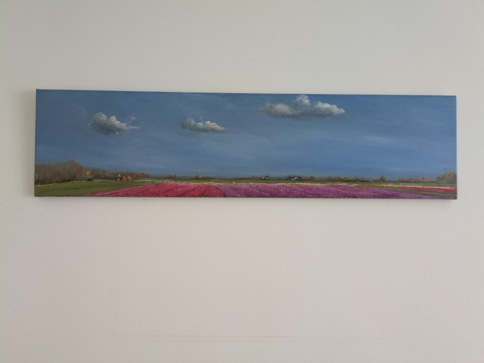 Schilderij van het Nederlandse landschap, Valentino A., Antiek en Kunst, Ophalen