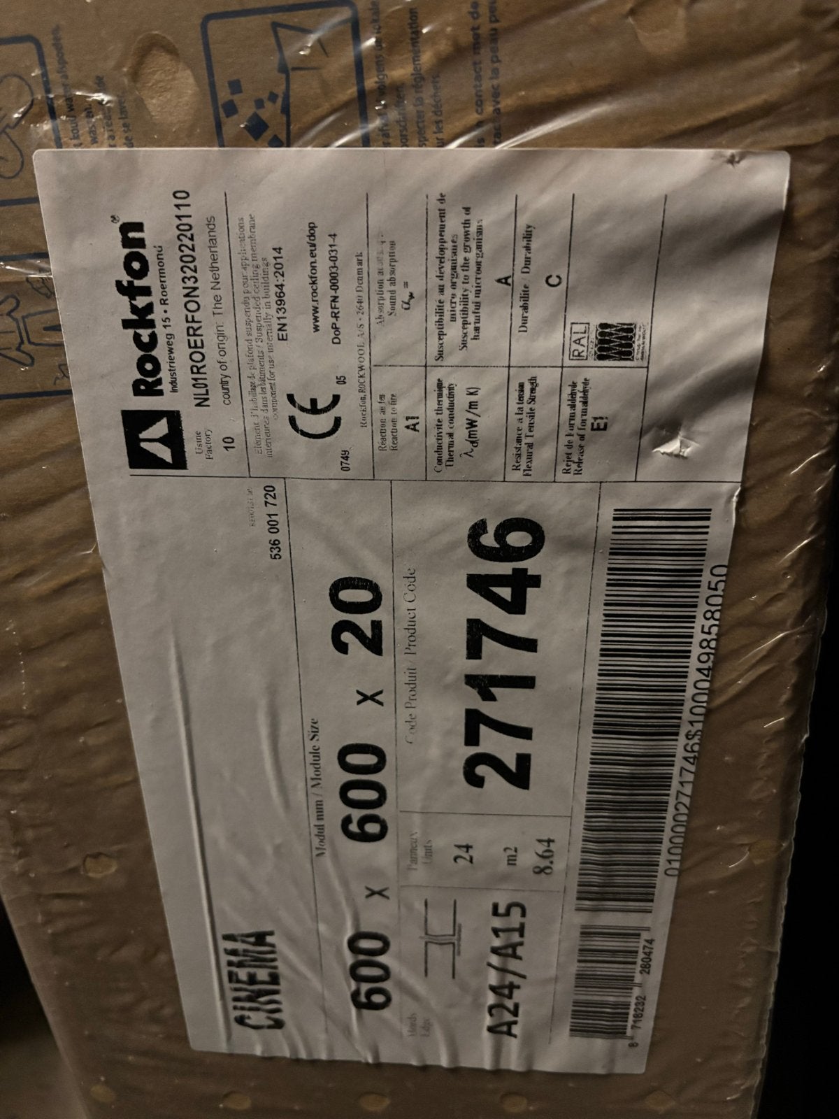Rockfon systeemplafond platen zwart + benodigdheden mat zwar, Ophalen, Nieuw