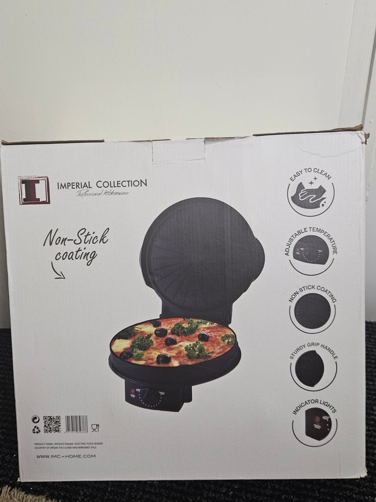 Imperial Collection Elektrische Pizzamaker - Nieuw in doos, Overige typen, Nieuw, Ophalen of Verzenden, Zwart