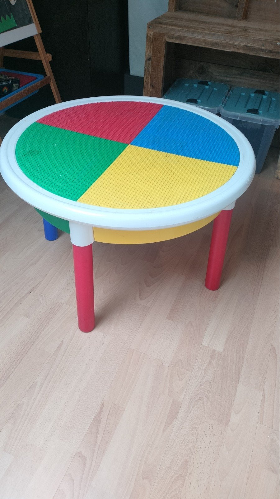 Mooie ronde legotafel met opbergbakken, Ophalen