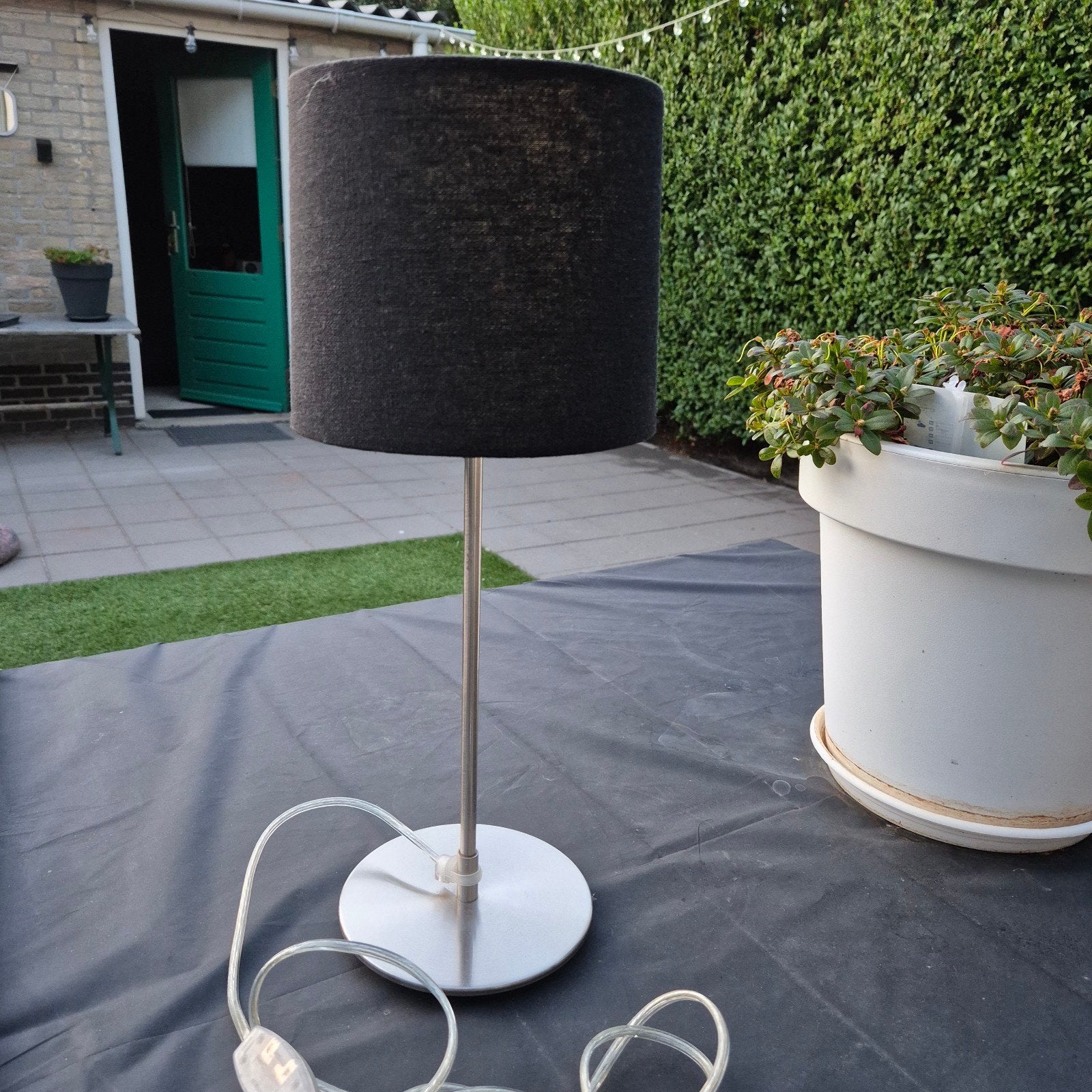 Tafellamp, Huis en Inrichting, Lampen | Tafellampen, Ophalen of Verzenden, Gebruikt, Textiel, E14 (klein)