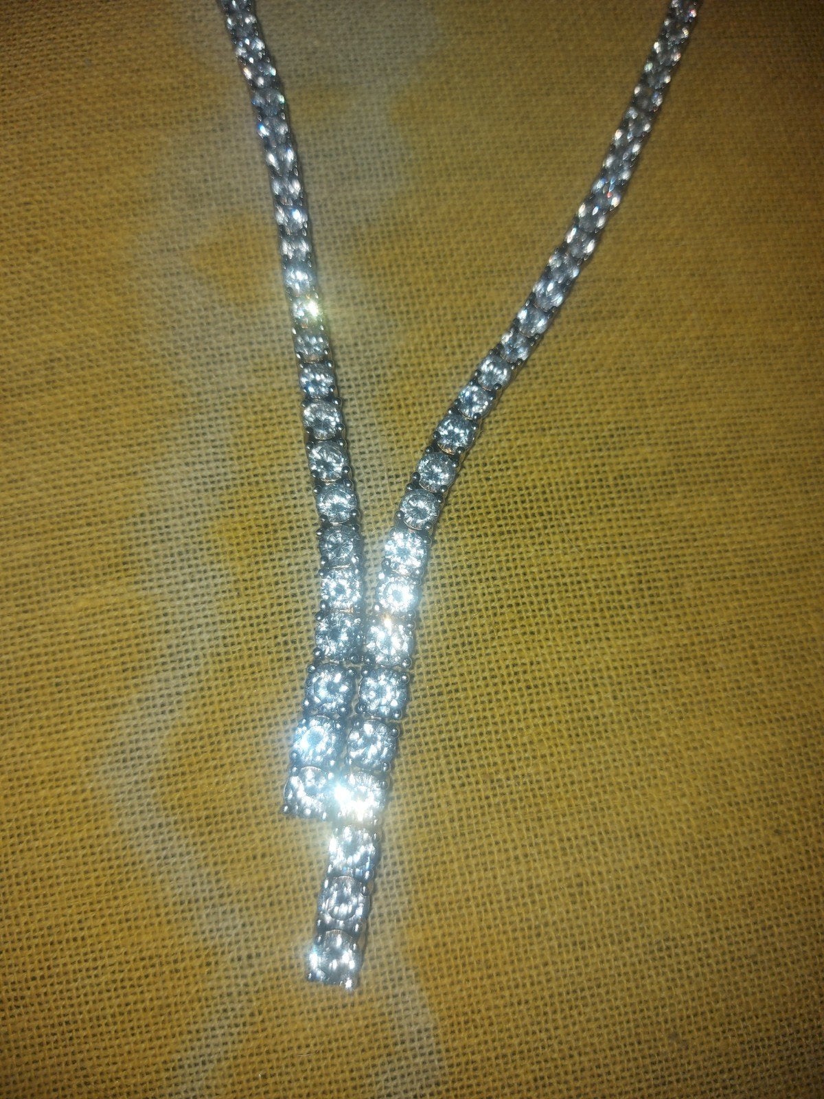 Prachtig Sieraad: Elegante Ketting met Zirkonia, Met kristal, Overige materialen, Ophalen of Verzenden, Zo goed als nieuw
