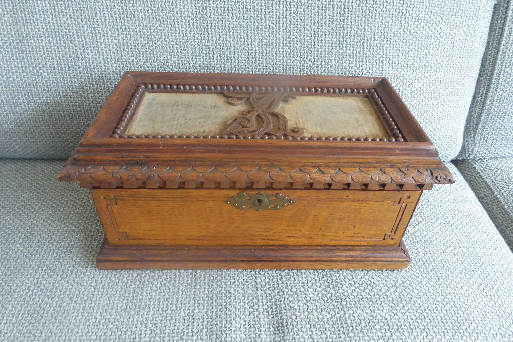 fraai antiek eikenhouten kistje rond 1800, Ophalen of Verzenden