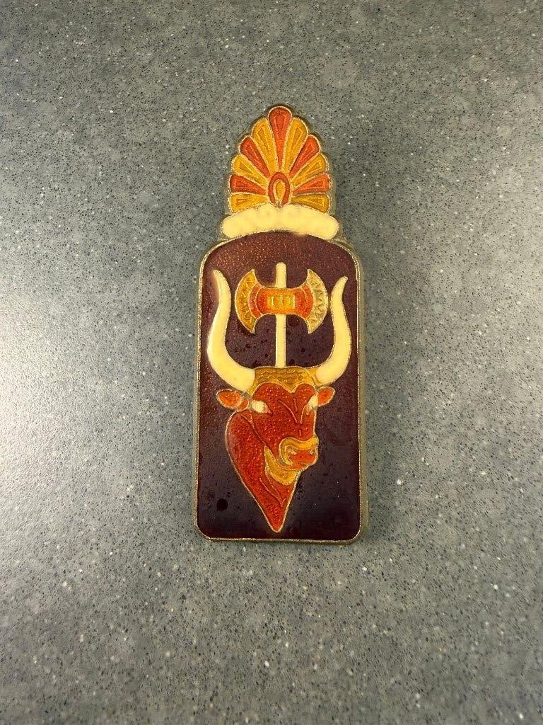 Vintage cloisonné papierklem Griekse mythologie, Ophalen of Verzenden, Koper