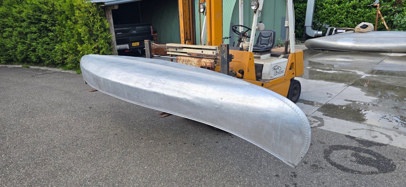 Aluminium Canadeese kano kajak, twee persoons. 450cm, Watersport en Boten, Ophalen, Gebruikt, Twee personen, Canadese kano of Open kano
