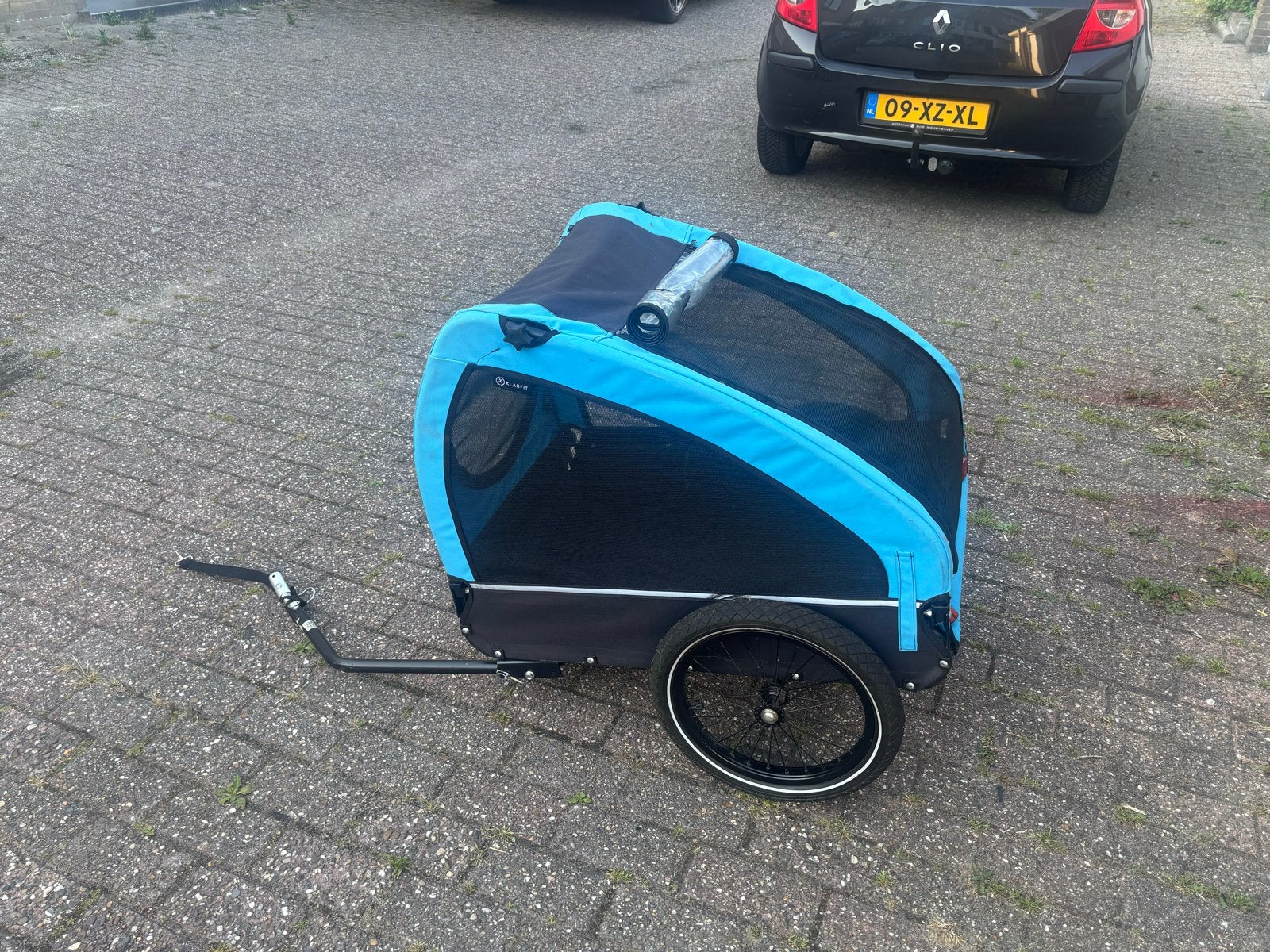 Hondenfietskar - Blauw en Zwart, Opvouwbaar, 20 tot 40 kg, Ophalen of Verzenden, Zo goed als nieuw