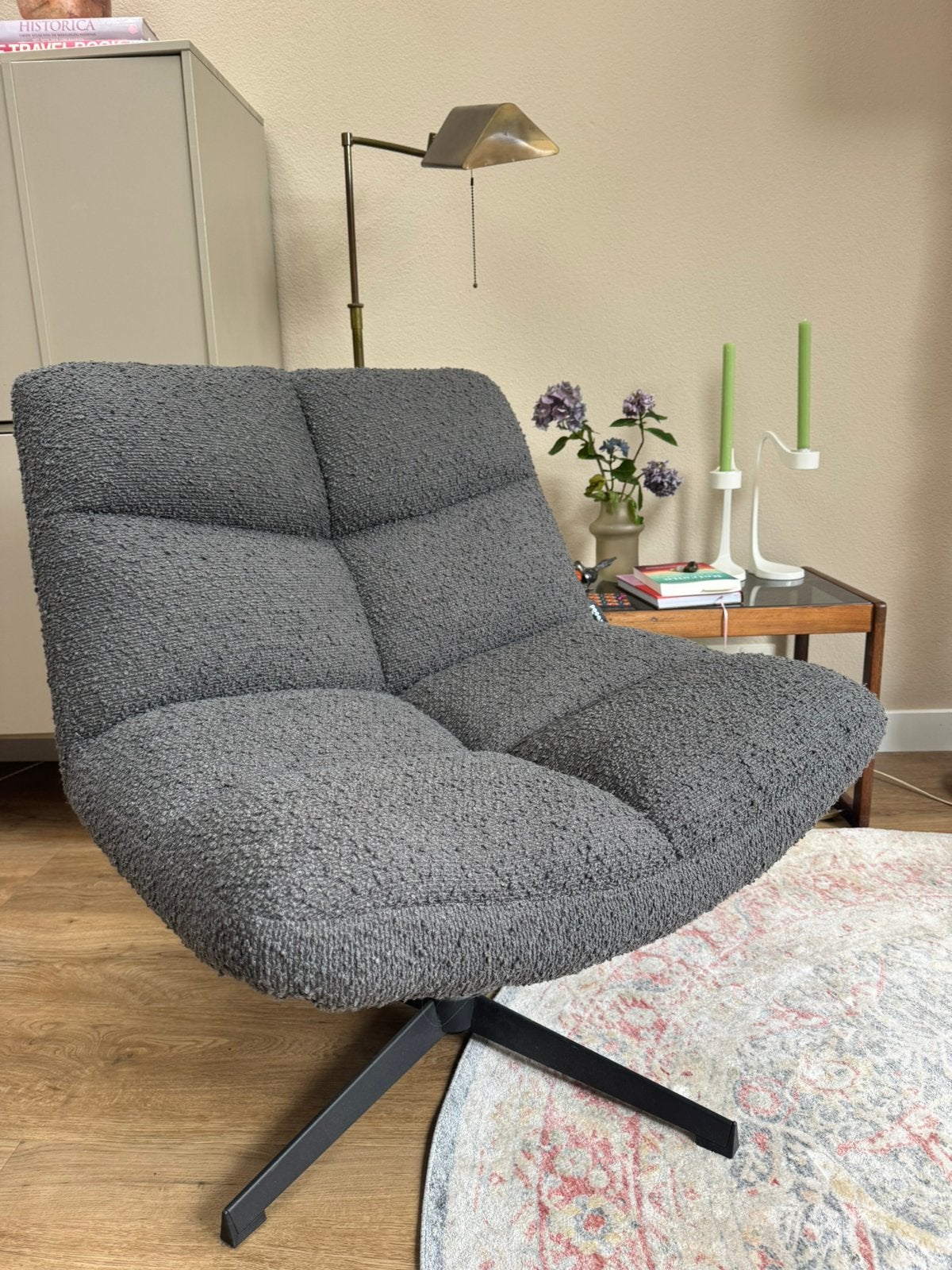 Draai fauteuil Woood, Ophalen, Zo goed als nieuw, Minder dan 75 cm, 50 tot 75 cm