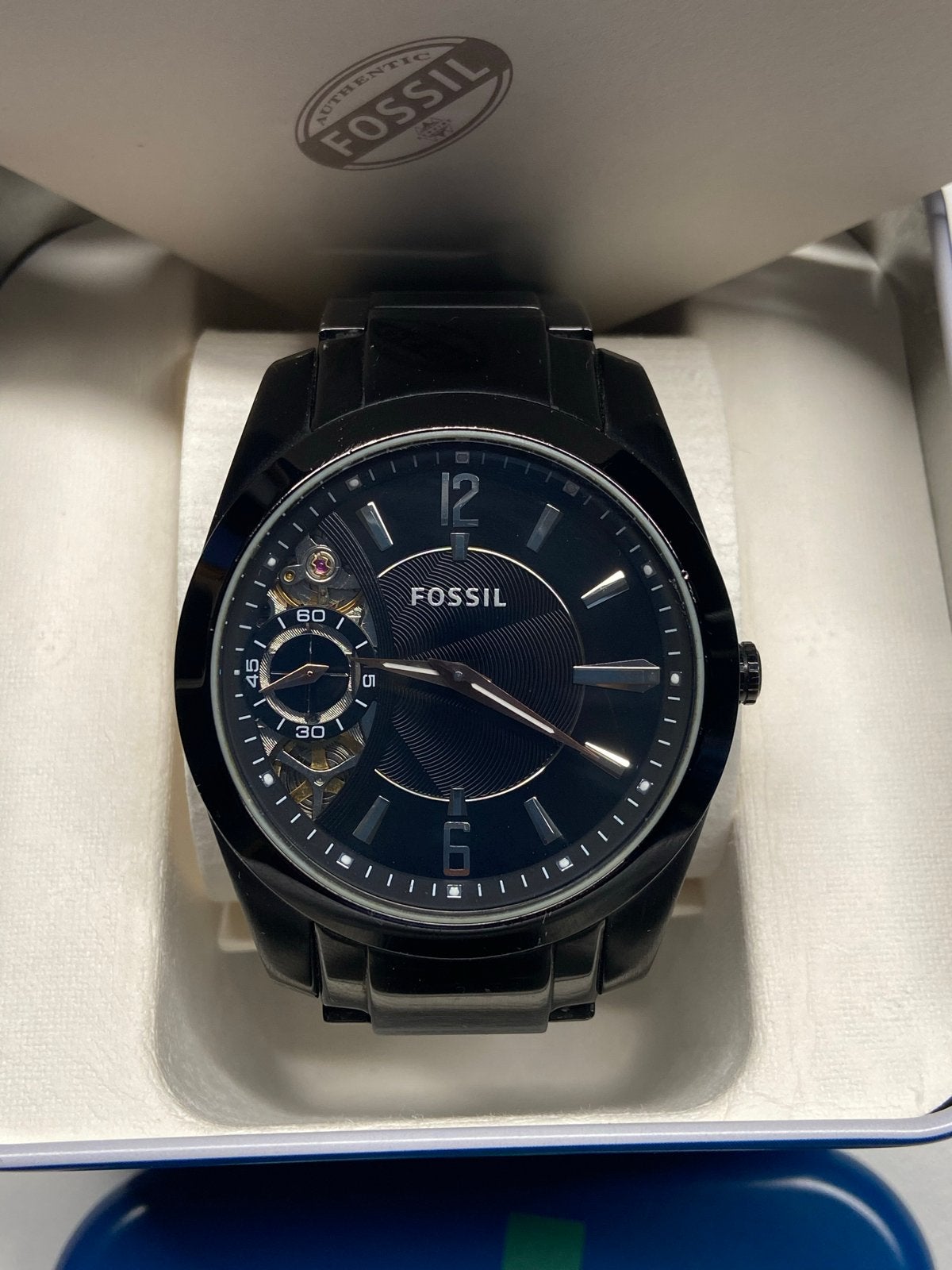 Fossil Twist Semi Automatisch ME-1001 Black Edition Horloge, Ophalen of Verzenden, Zo goed als nieuw, Zwart, Jongen of Meisje
