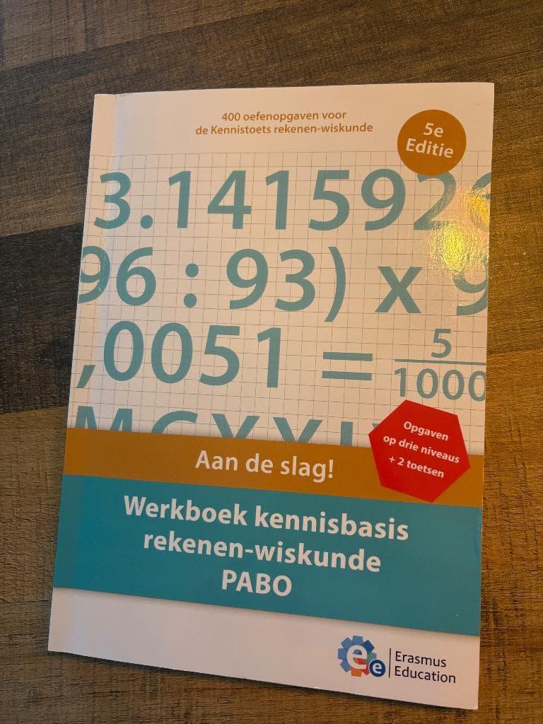 Werkboek kennisbasis rekenen-wiskunde pabo, Boeken, Erasmus Education, Zo goed als nieuw, Beta, HBO