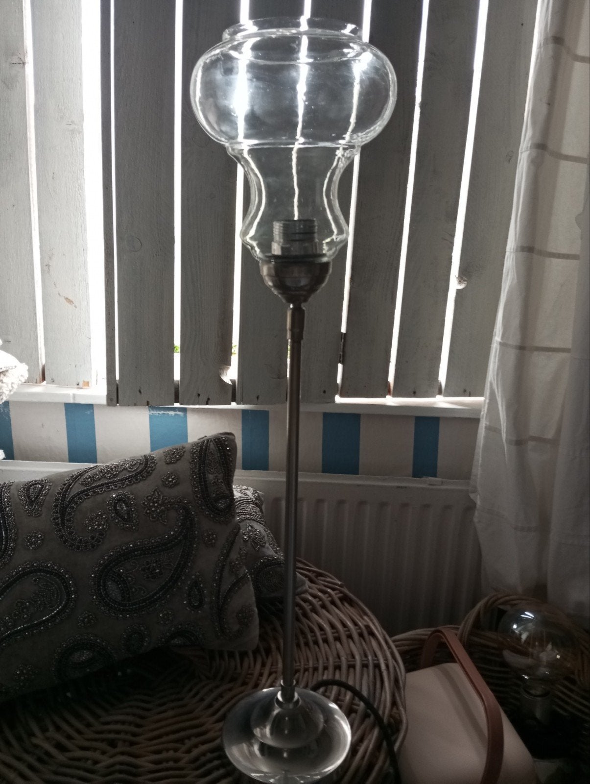 Riviera Maison lamp met glas kap (sample)), Ophalen of Verzenden, Zo goed als nieuw, Glas, Minder dan 100 cm