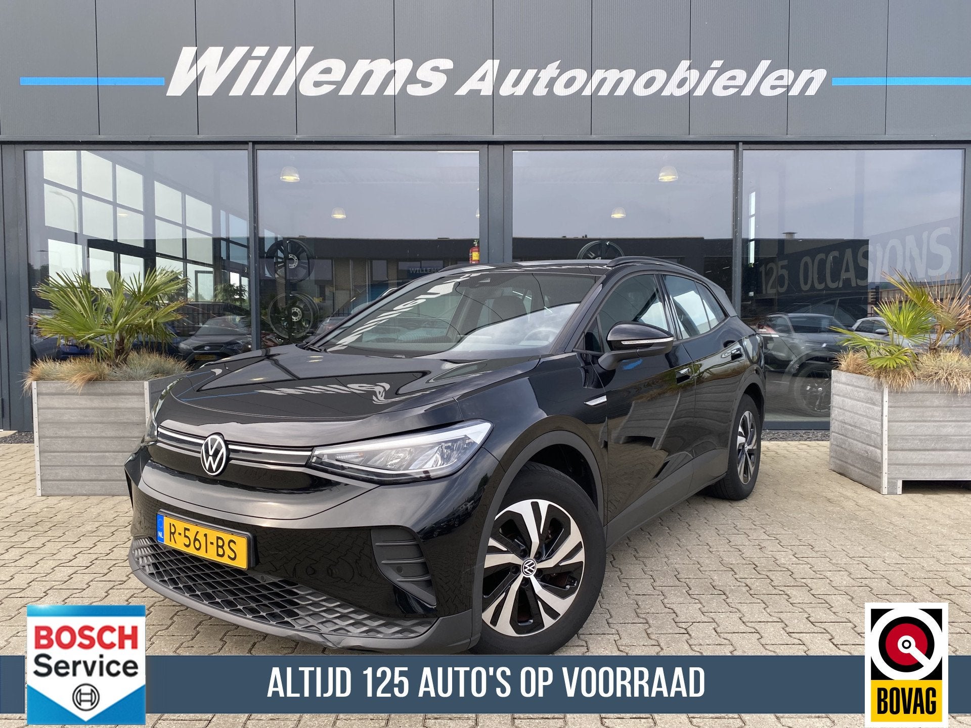 Volkswagen ID.4 Pure 52 kWh SOH 89 % App-Connect, Cruise Con, Auto's, Automaat, Gebruikt, Zwart, Met garantie (alle)