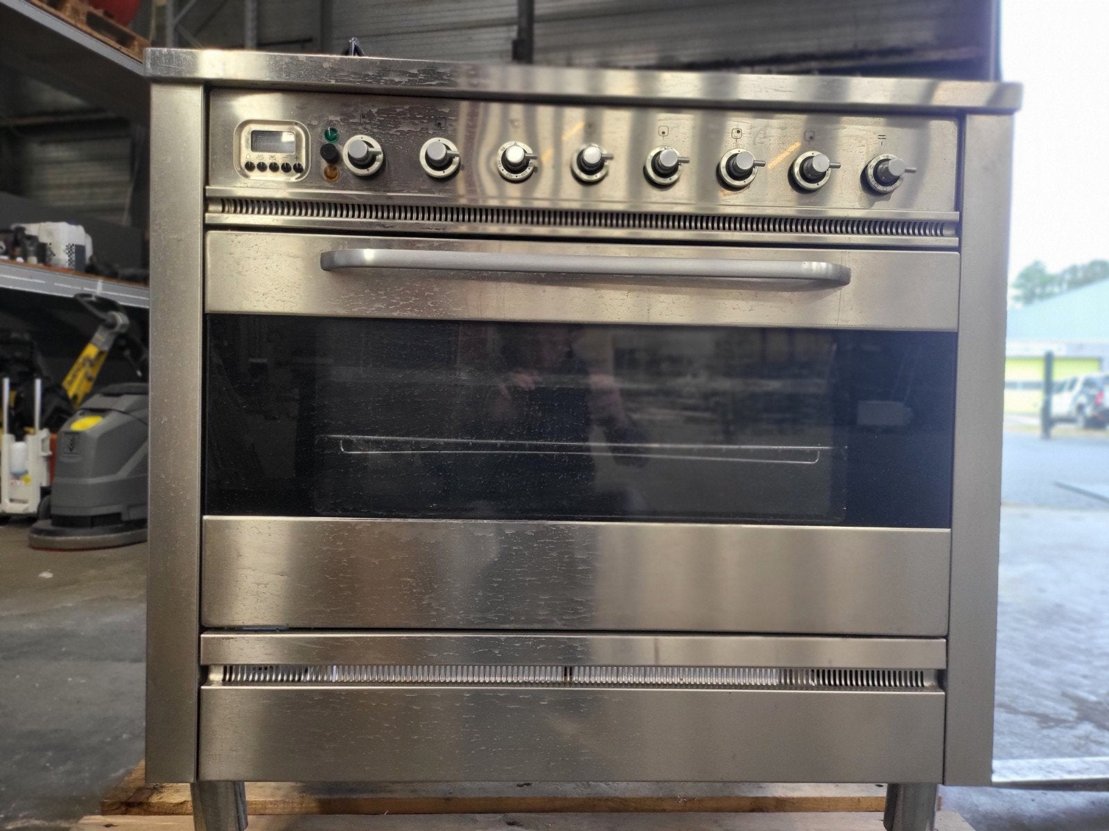 Boretti, RVS Gasfornuis met Oven - 6 Pitten, Ophalen